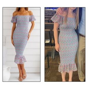 Hello Molly Off-Shoulder Floral Dress